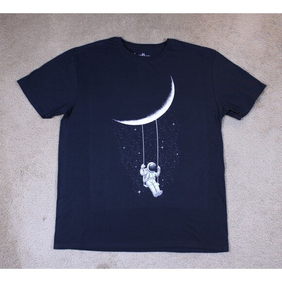 Moon Swing Astronaut Graphic Tee T-Shirt (Small)-NEW W/OUT TAGS! - Picture 1 of 5